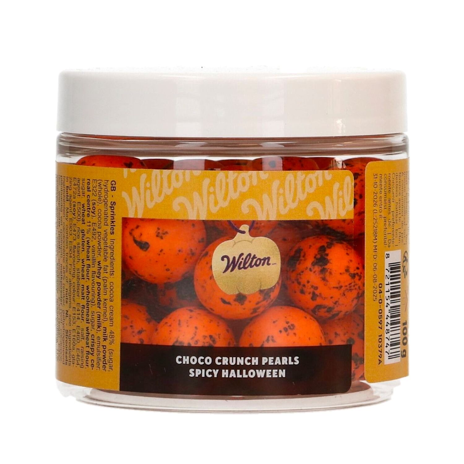 PERLAS DE CHOCOLATE CRUJIENTES WILTON - SPICY HALLOWEEN (100 G)