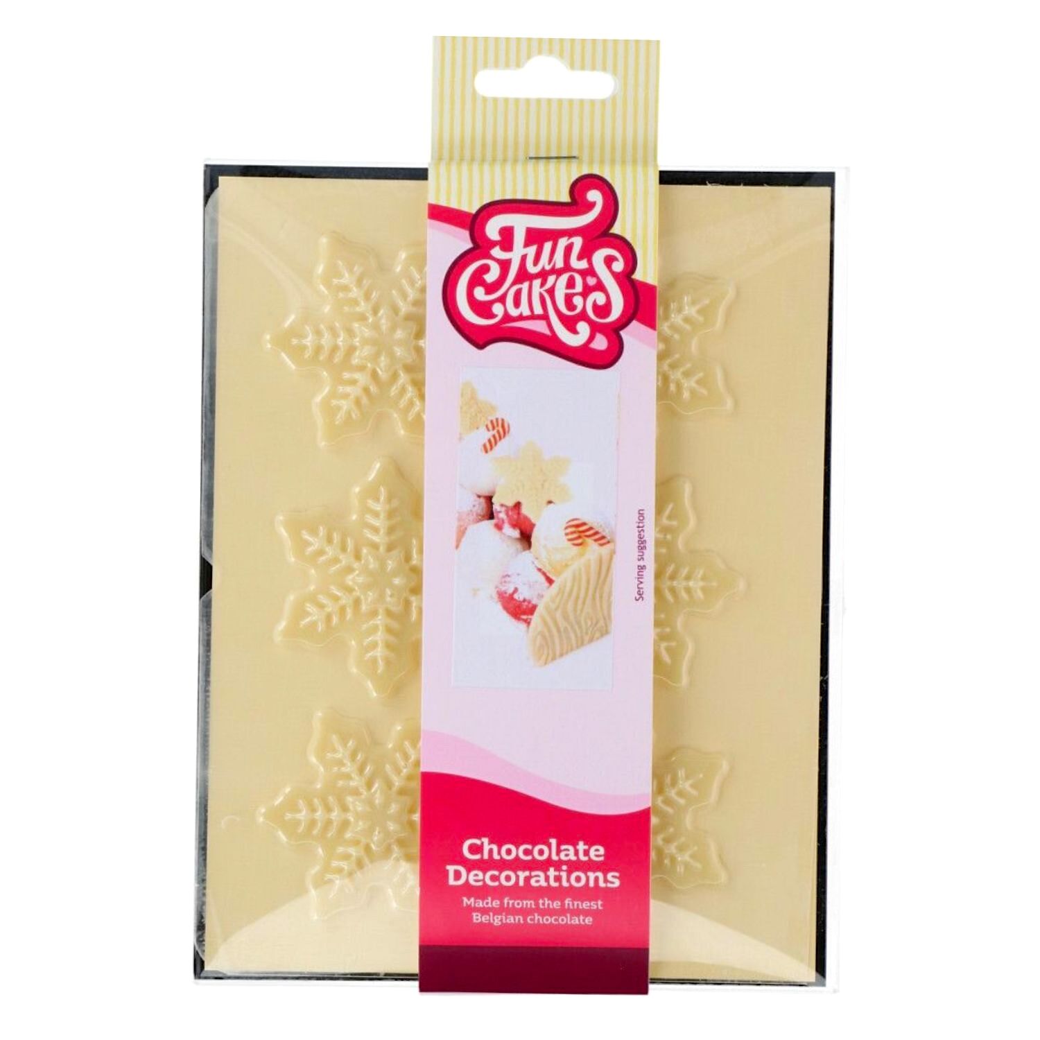 DECORACIONES DE CHOCOLATE FUNCAKES - COPOS DE NIEVE