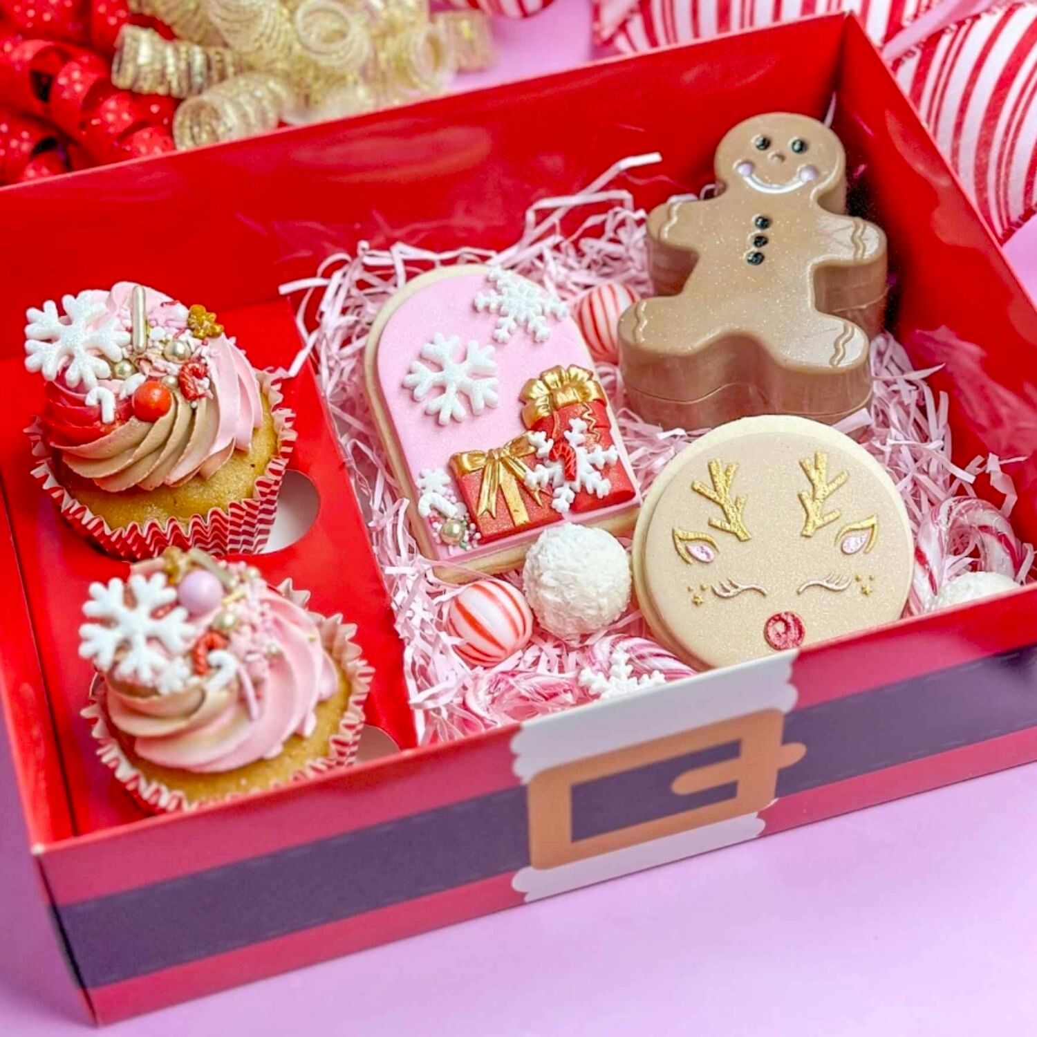 SET 2 CAJAS PARA DULCES Y CUPCAKES SIMPLY MAKING - SANTA CLAUS