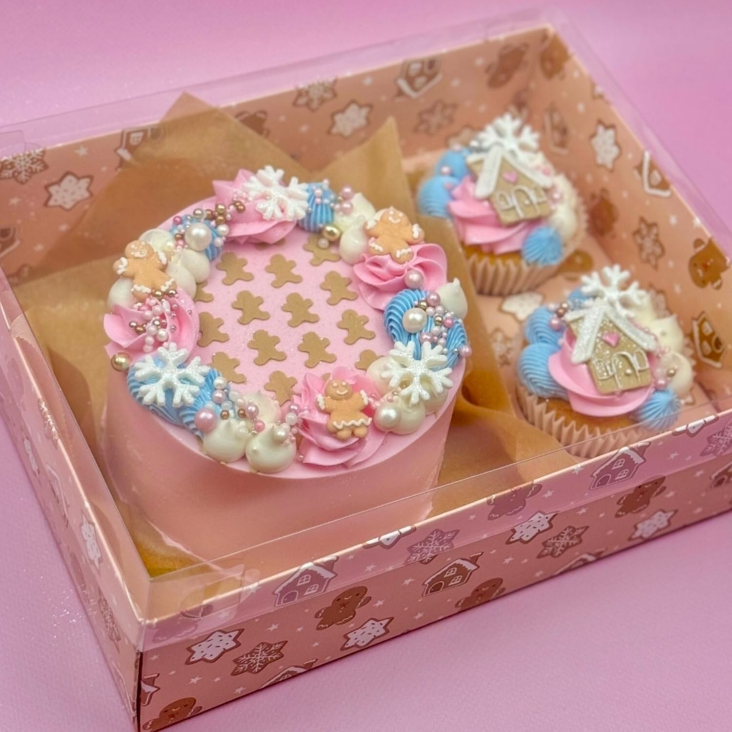 SET 2 CAJAS PARA DULCES Y CUPCAKES SIMPLY MAKING - MUÑECOS DE JENGIBRE