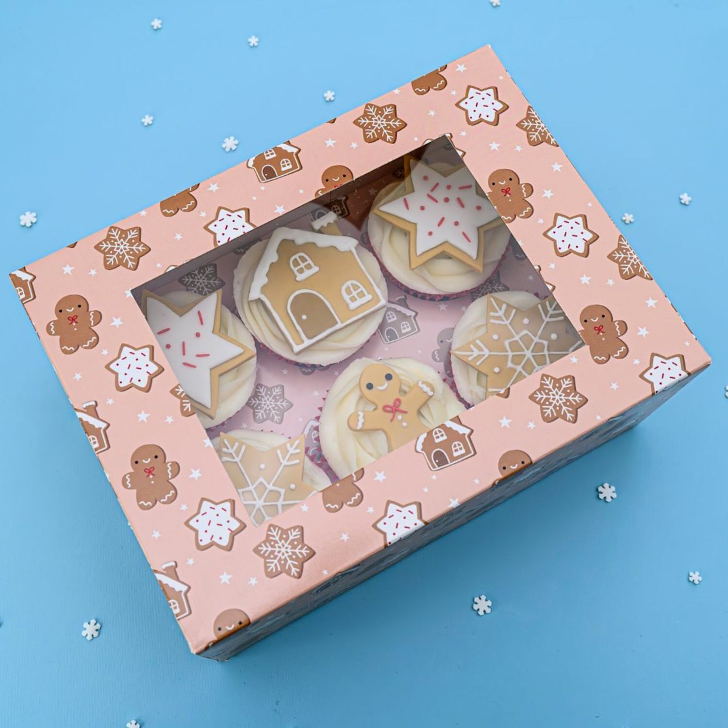 SET 2 CAJAS PARA 6 CUPCAKES SIMPLY MAKING - MUÑECOS DE JENGIBRE