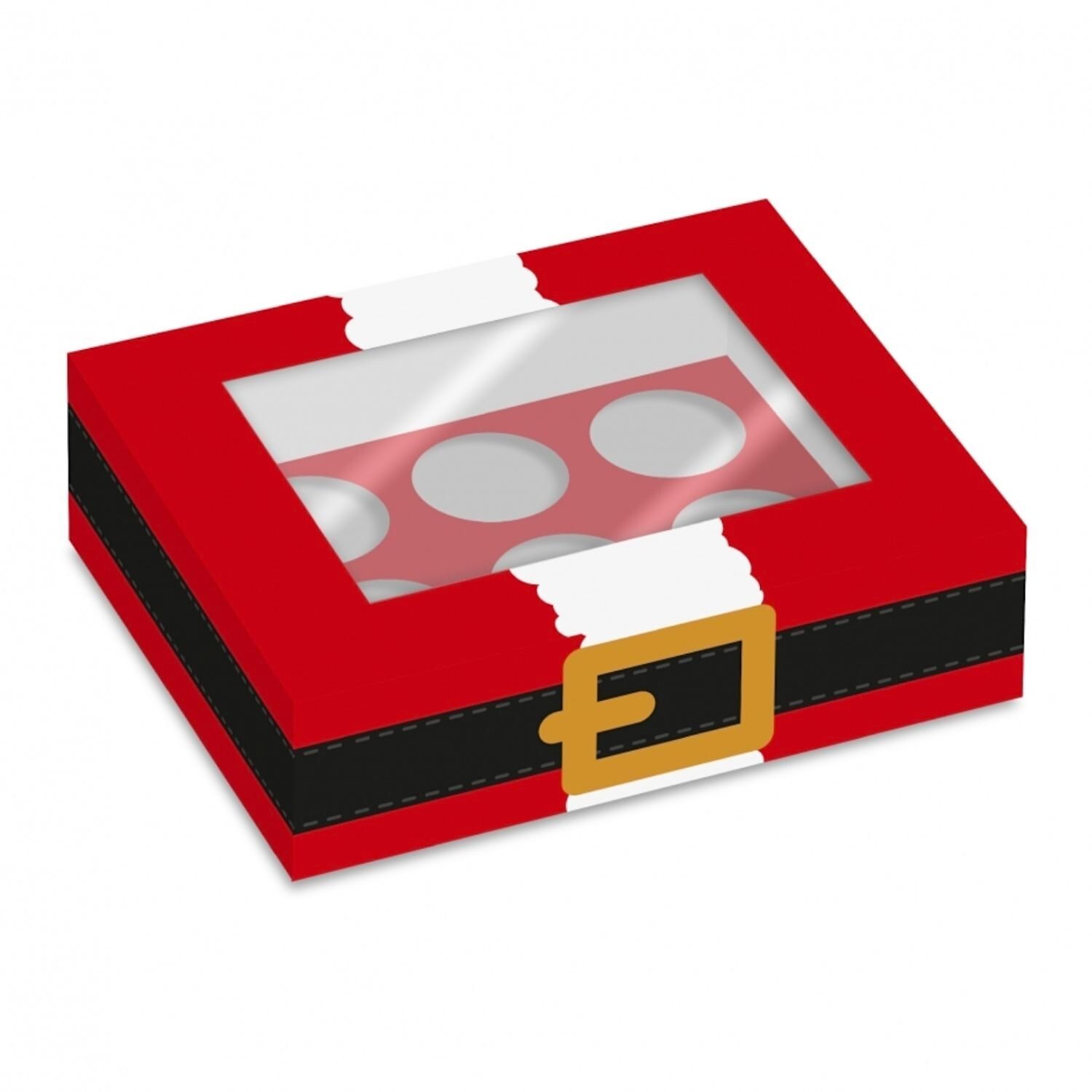 SET 2 CAJAS PARA 6 CUPCAKES SIMPLY MAKING - SANTA CLAUS