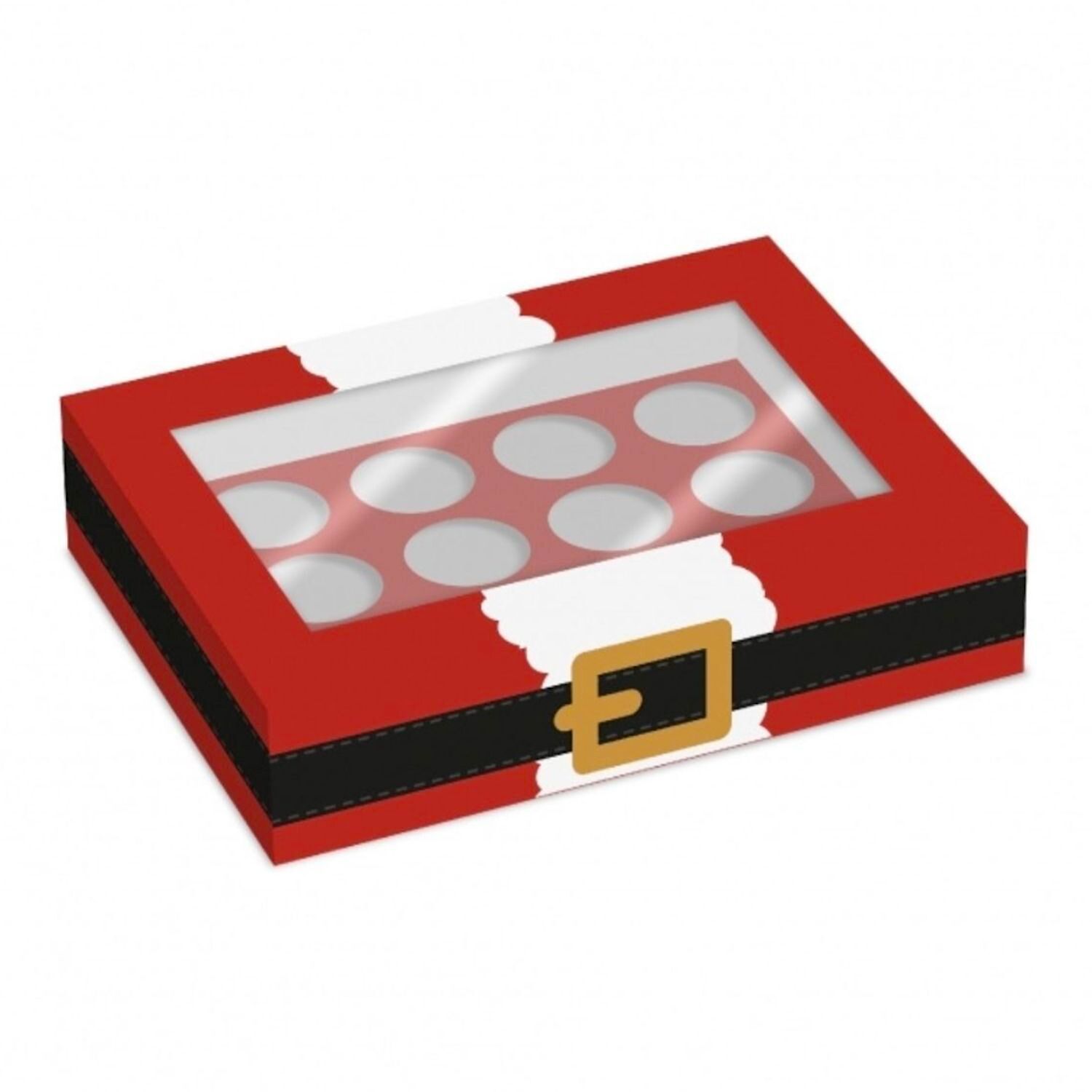 SET 2 CAJAS PARA 12 CUPCAKES SIMPLY MAKING - SANTA CLAUS