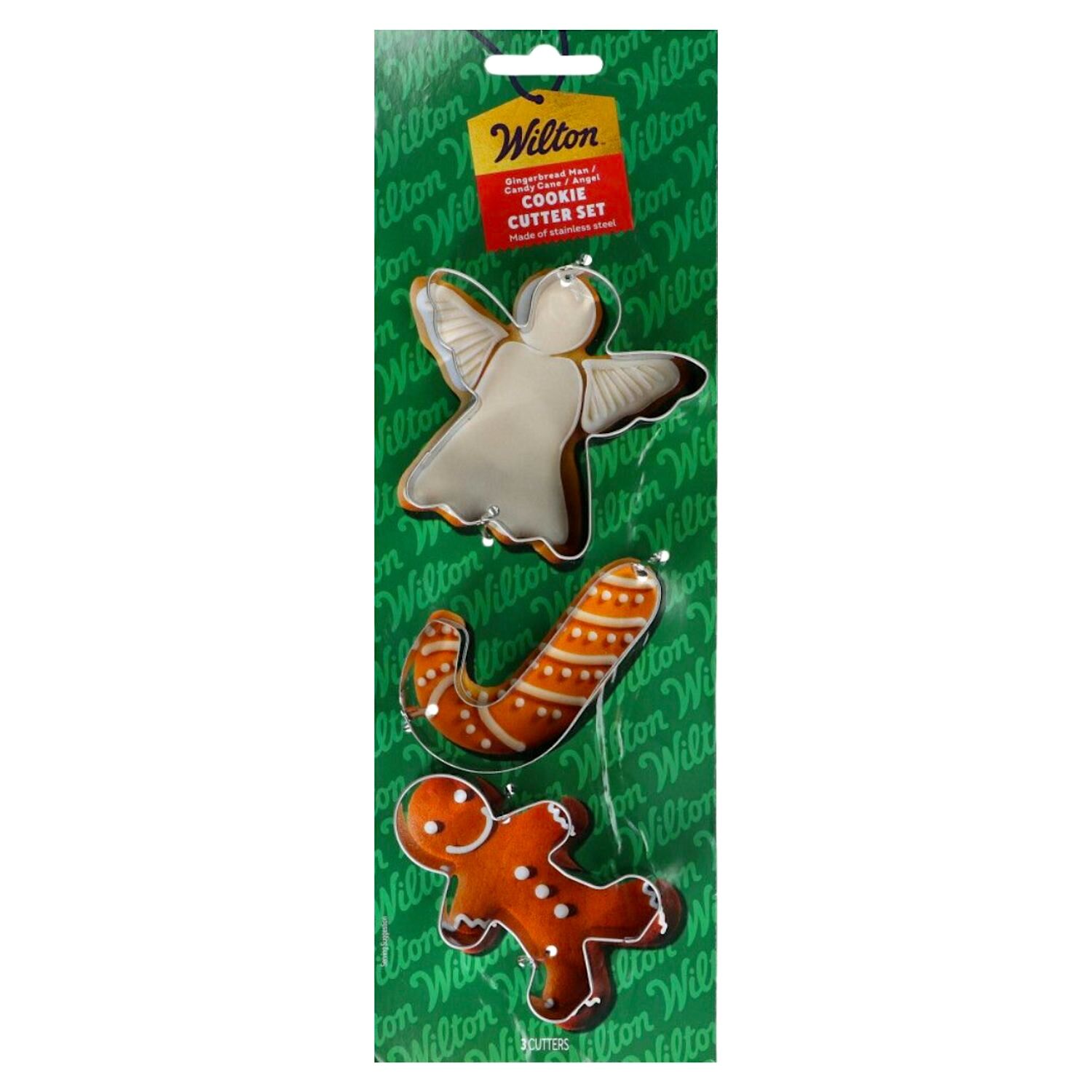 SET CORTADORES WILTON - ANGEL / BASTON DE CARAMELO / MUÑECO DE JENGIBRE