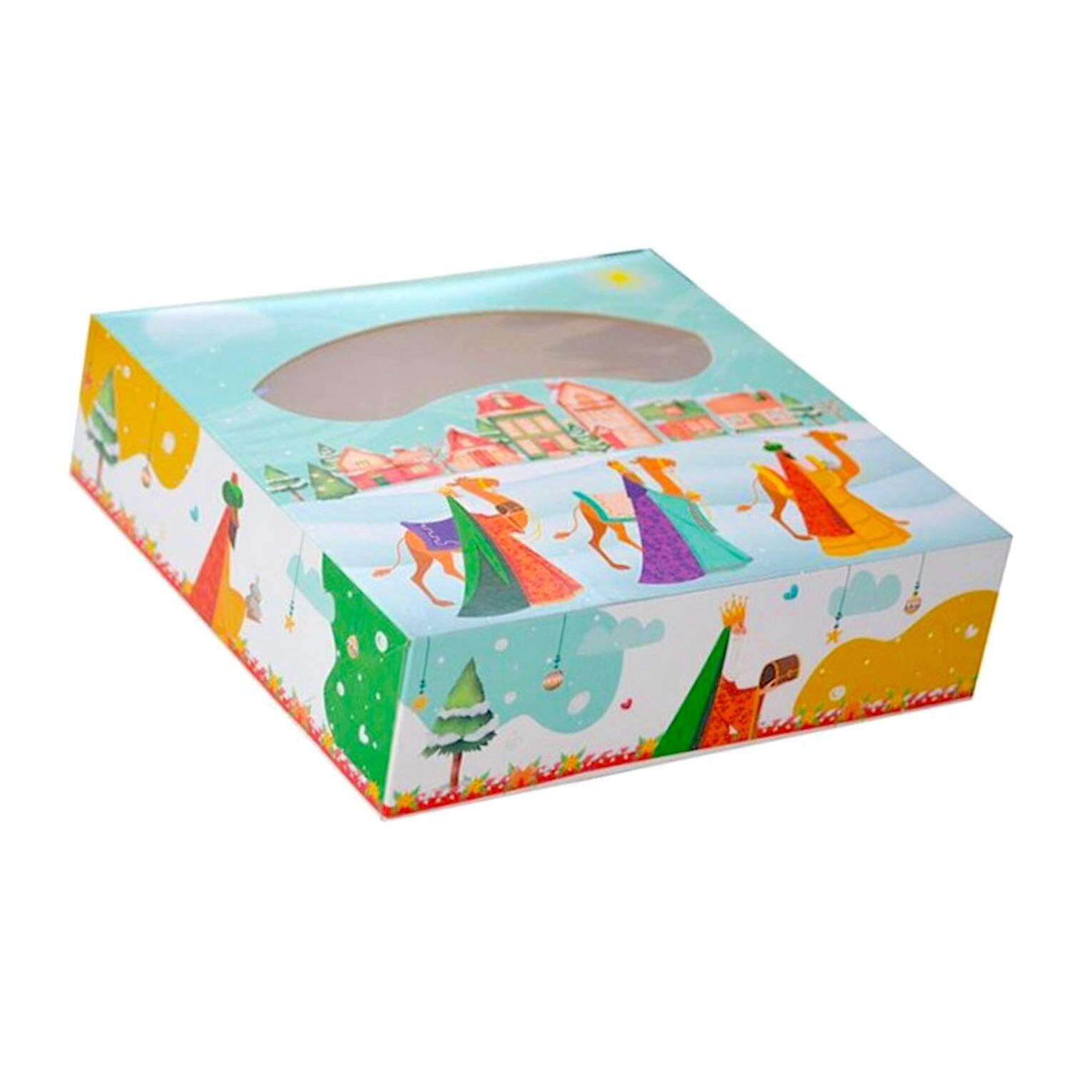 CAJA PARA ROSCON DE REYES MAGOS - 20 X 8 CM ( 5 UNIDADES )