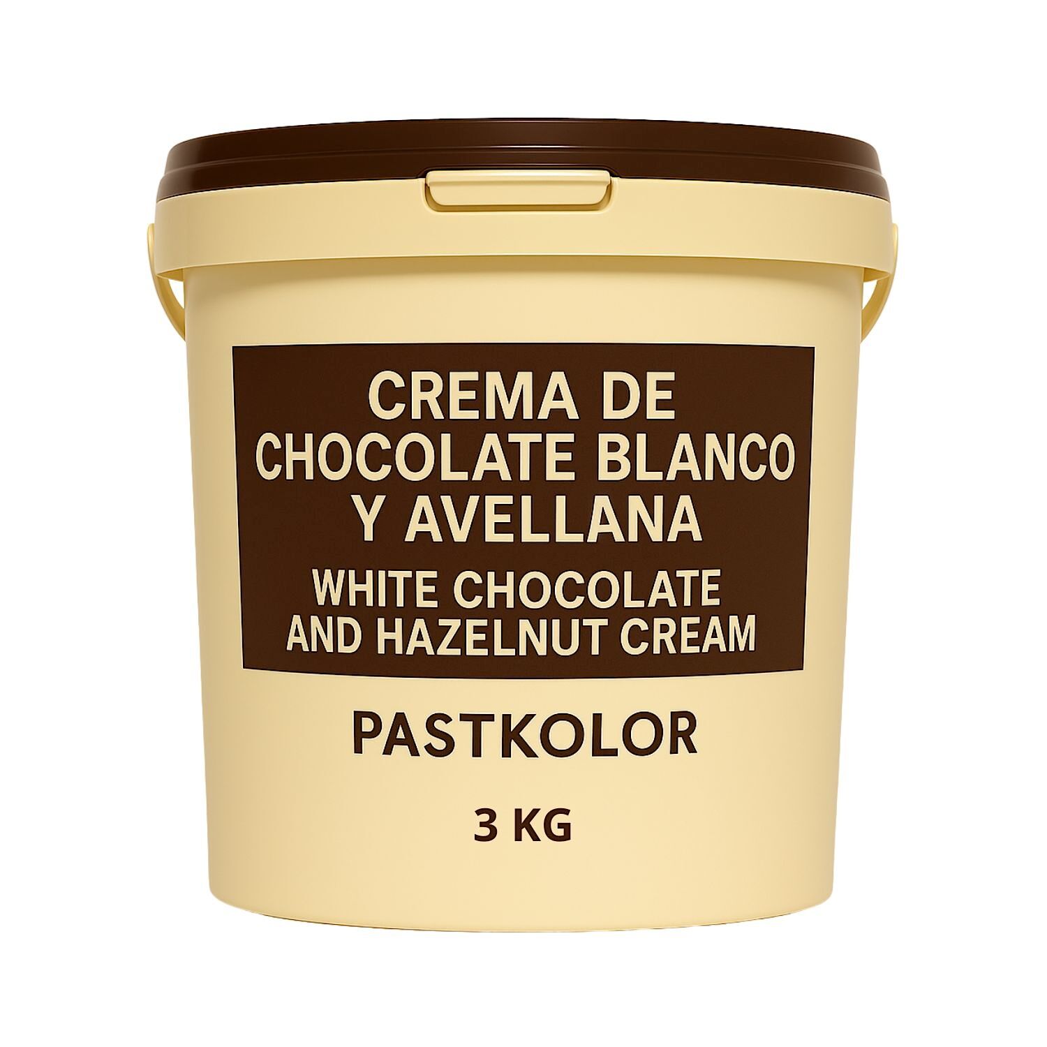 CREMA DE CHOCOLATE BLANCO Y AVELLANA PASTKOLOR - 3 KG