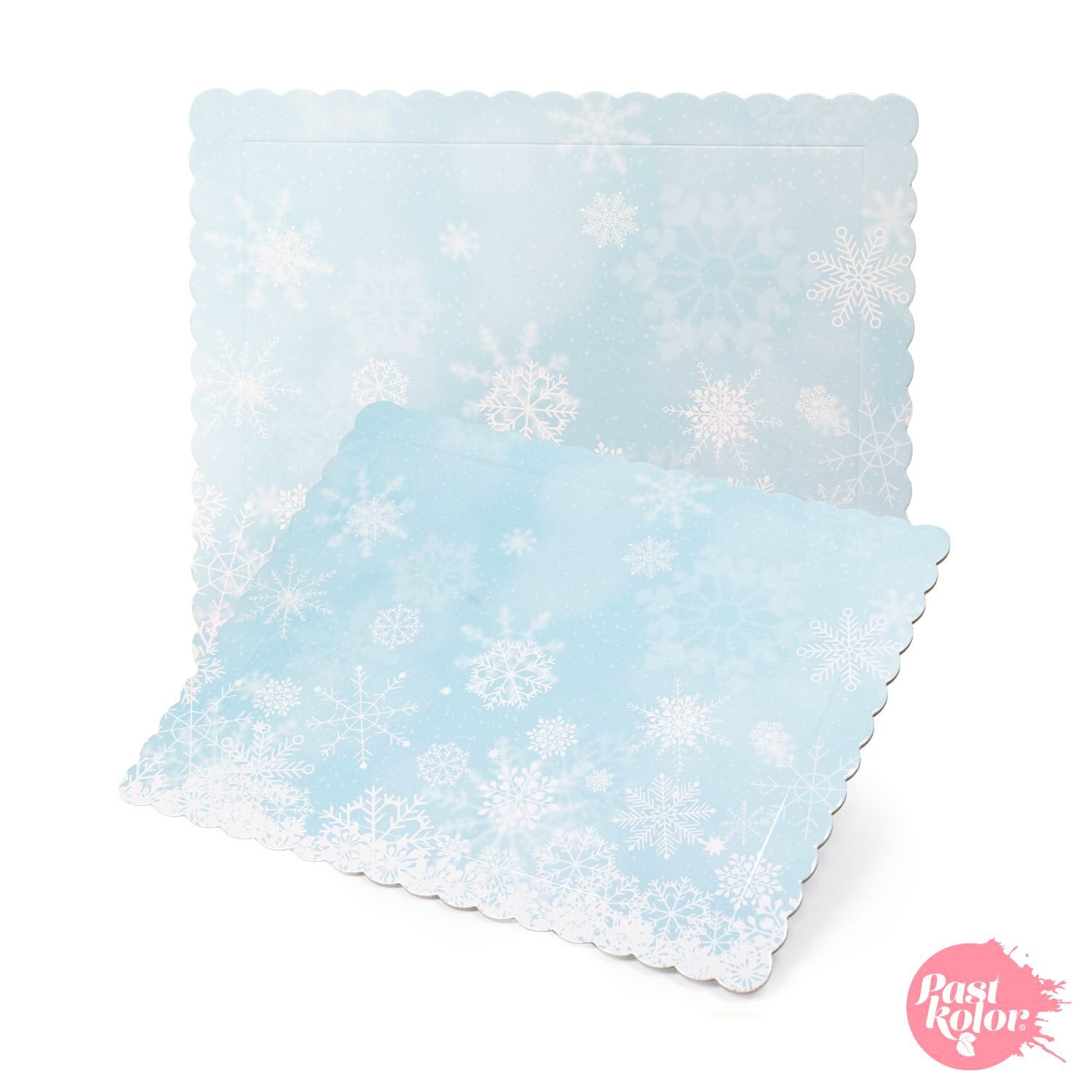 BASE RECTANGULAR COPOS DE NIEVE - 40 X 30 CM / 3 MM GROSOR