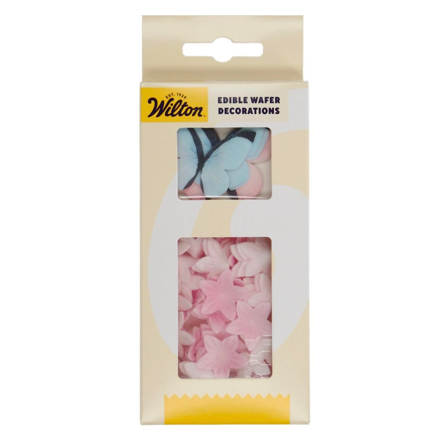 FLORES Y MARIPOSAS COMESTIBLES DE OBLEA WILTON - COLORES PASTEL