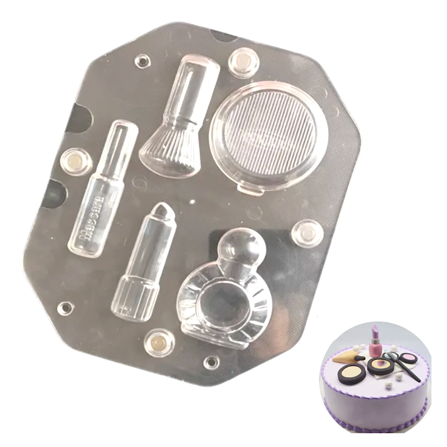 MOLDE POLICARBONATO PARA CHOCOLATE - SET MAQUILLAJE 3D