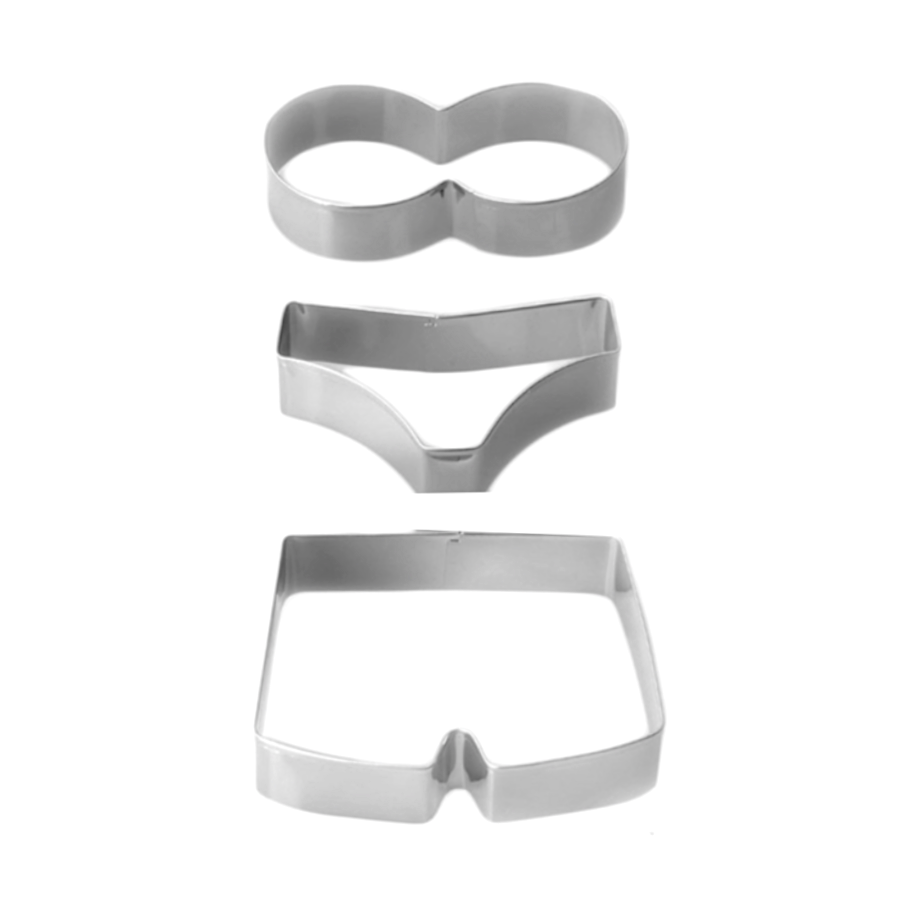 SET 3 CORTADORES DE ACERO - ROPA DE BAÑO