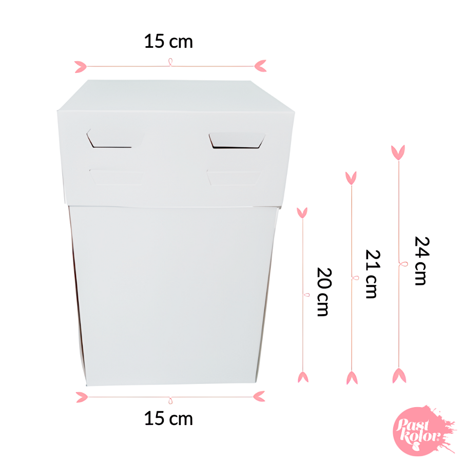 CAJA PARA TARTA 3 ALTURAS AJUSTABLES - 15 CM