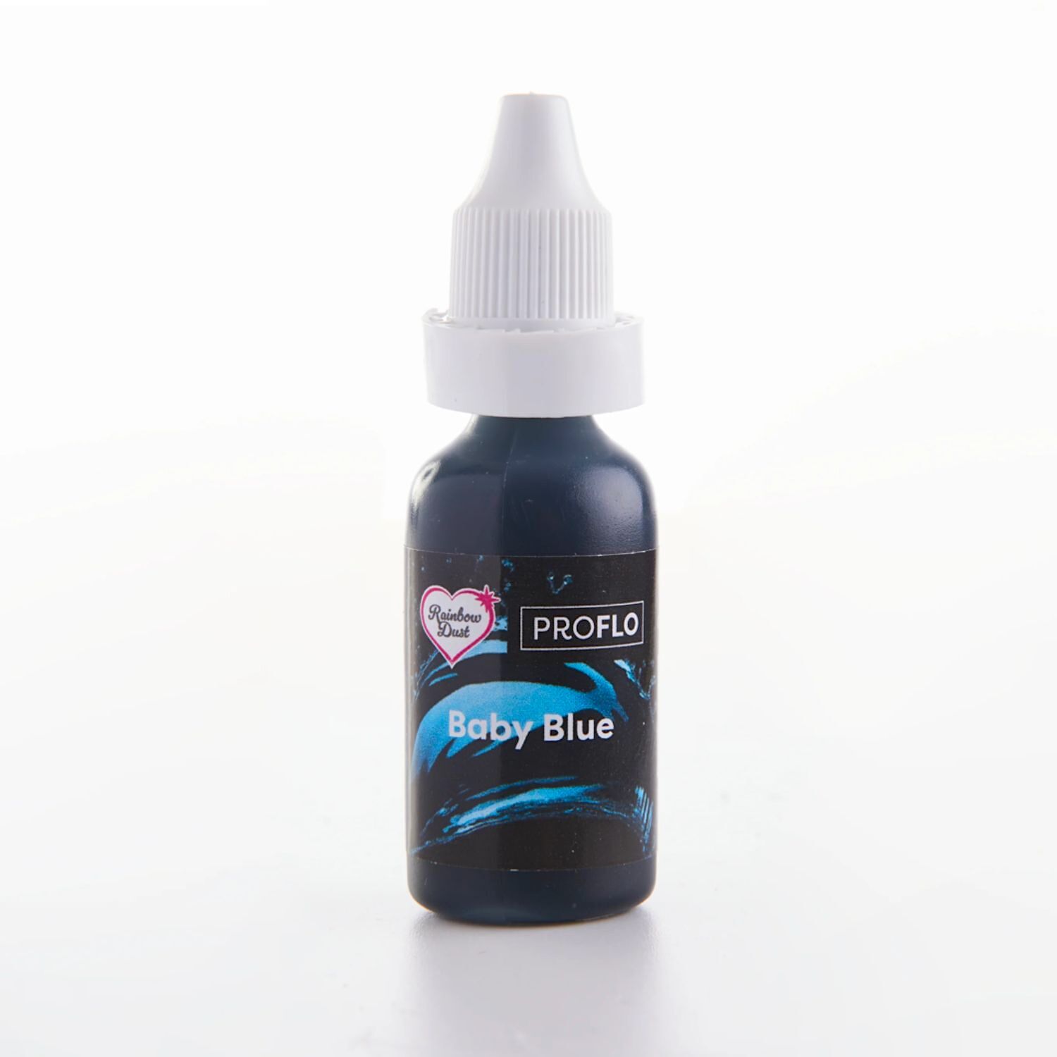 COLORANTE LIQUIDO "FLO" RAINBOW DUST - BABY BLUE / AZUL BEBE 19 G