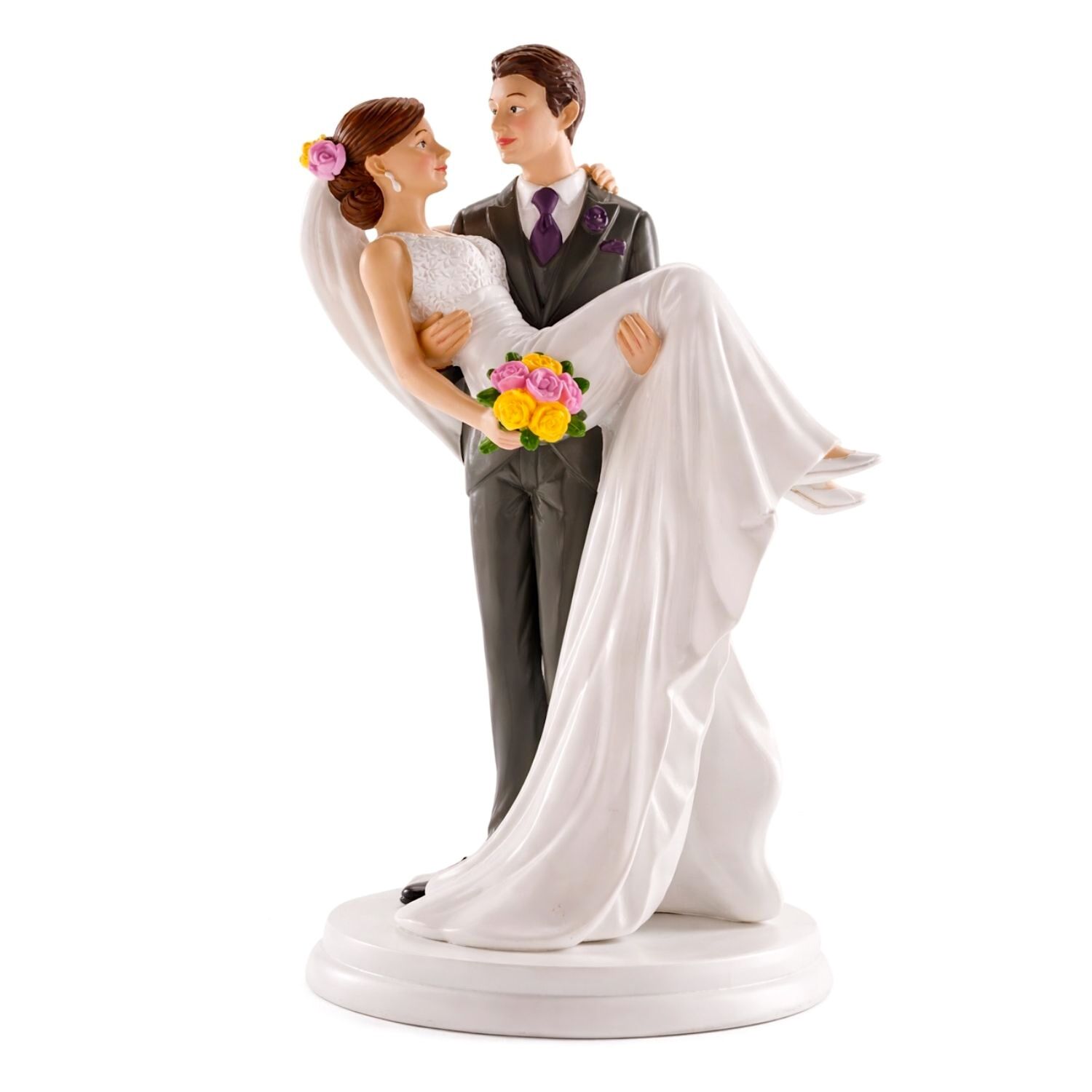 FIGURA PARA TARTA DE BODA NOVIO CON NOVIA EN BRAZOS