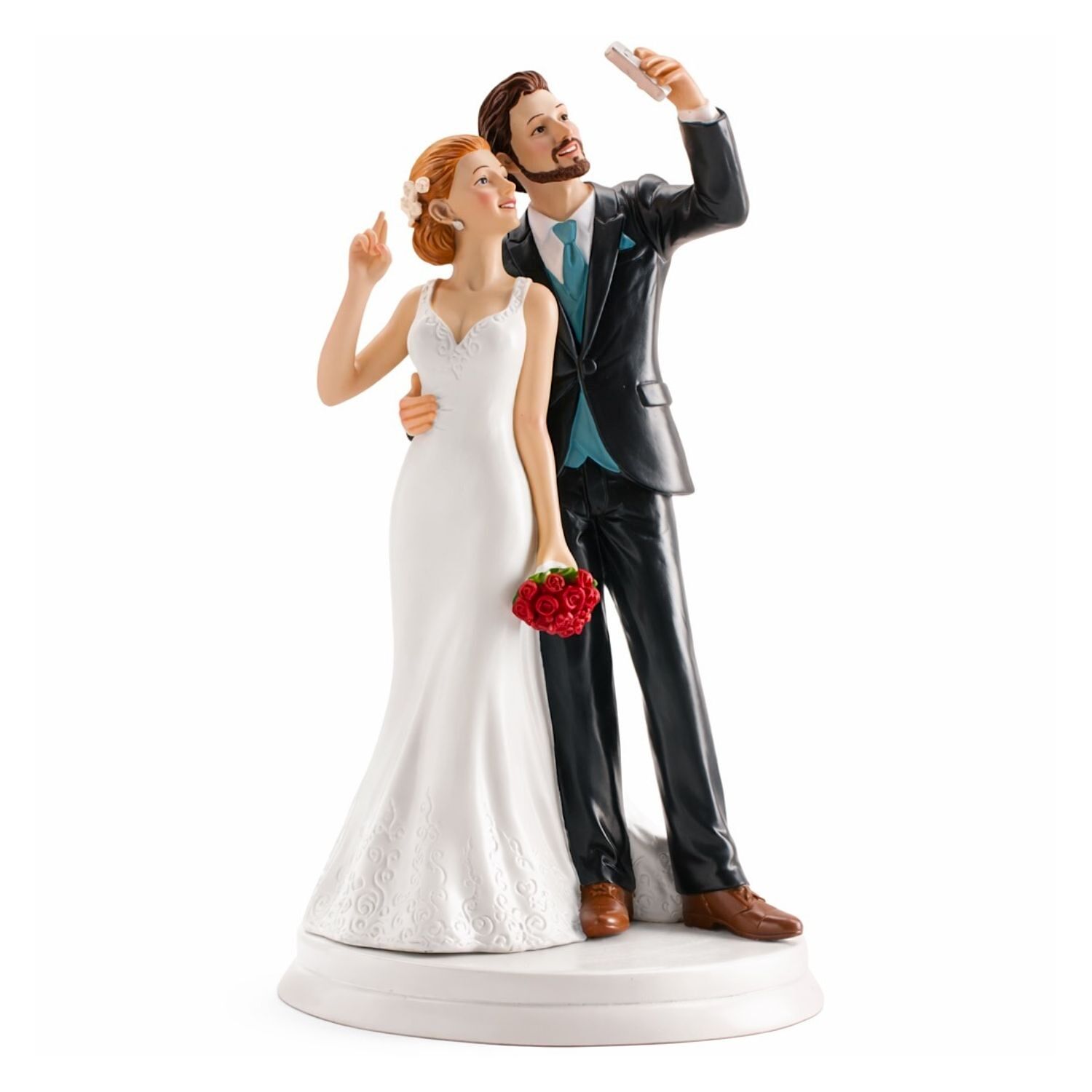 FIGURA PARA TARTA DE BODA NOVIOS SELFIE