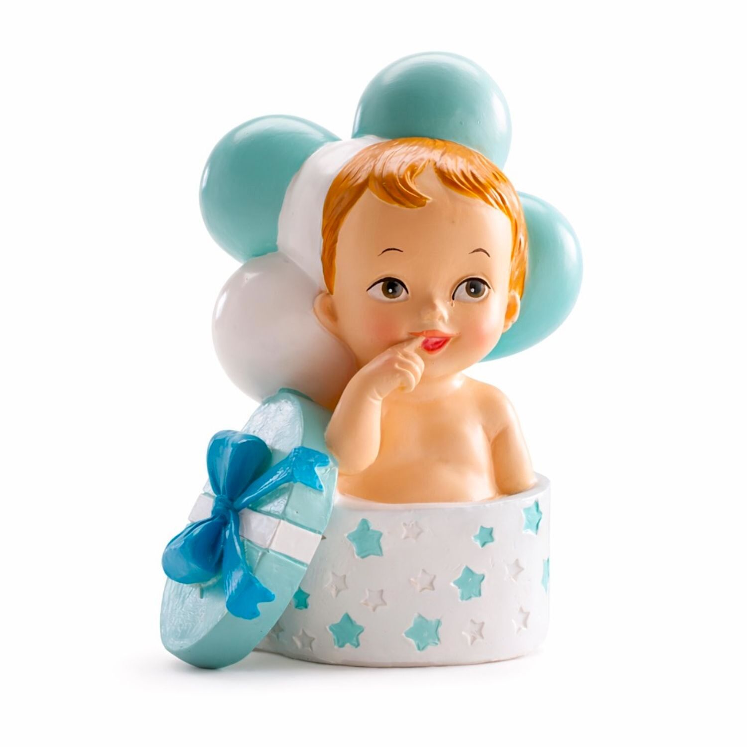 FIGURA PARA TARTA BEBE NIÑO CON GLOBOS